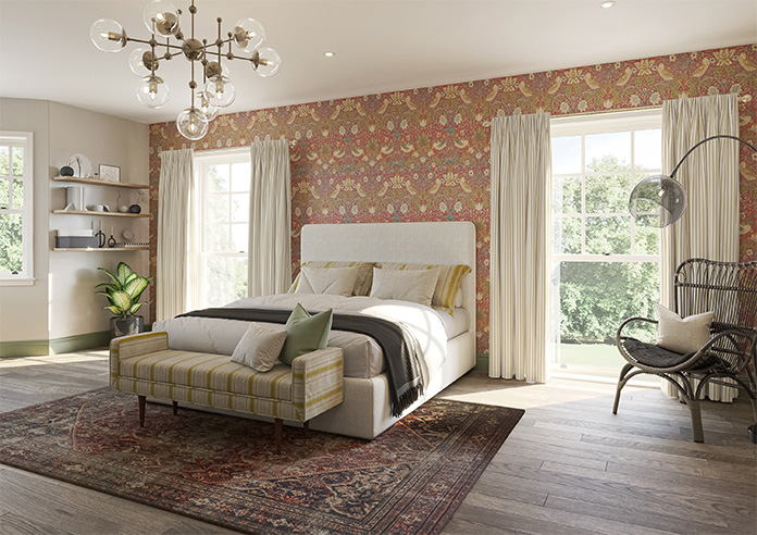 Lace Stripes, Treasure - Made to Measure Curtains - Image 8